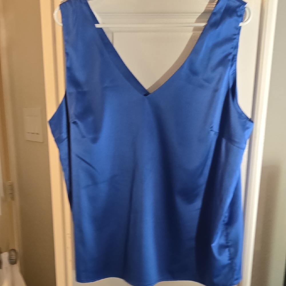 Sleek Blue Sleeveless Top
